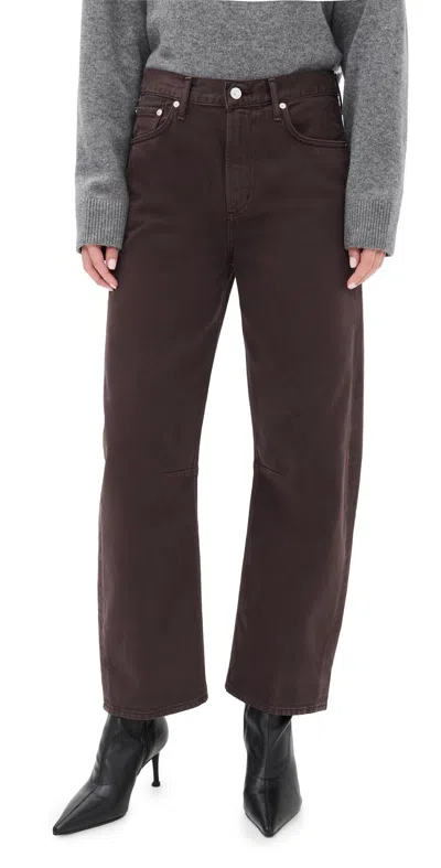 Citizen Of Humanity Citizens Of Humanity Miro High Waist Barrel Jeans In Brown