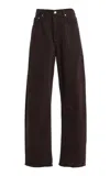 Citizen Of Humanity Miro Rigid High-rise Barrel-leg Jeans In Brown