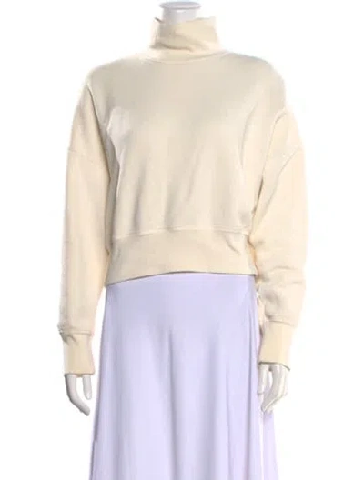 Pre-owned Citizen Of Humanity Mock Neck Long Sleeve Sweatshirt In Neutral