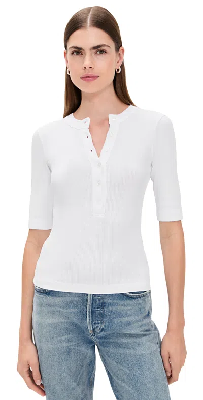 Citizen Of Humanity Nali Short Sleeve Henley White