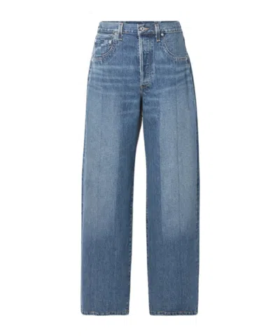 Citizen Of Humanity + Net Sustain Ayla Splice High-rise Straight-leg Organic Jeans In Blue