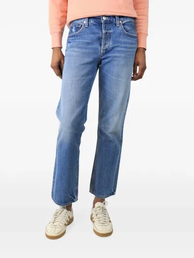 Pre-owned Citizen Of Humanity Neve Cropped Jeans In Blue