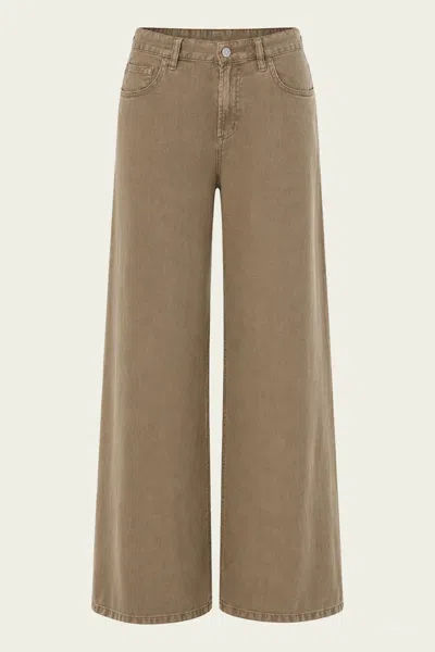 Citizen Of Humanity Nora Linen Trouser Leg In Reservoir In Brown