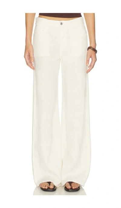 Citizen Of Humanity Nora Linen Trouser Leg Pants In White