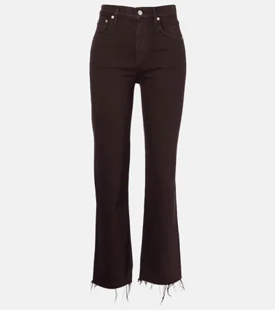 Citizen Of Humanity Palma High-rise Straight Jeans In Brown