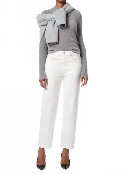 Citizen Of Humanity Palma Straight Clean Hem Jeans In Soft White