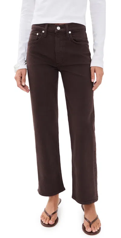 Citizen Of Humanity Palma Straight Jeans Carob In Brown