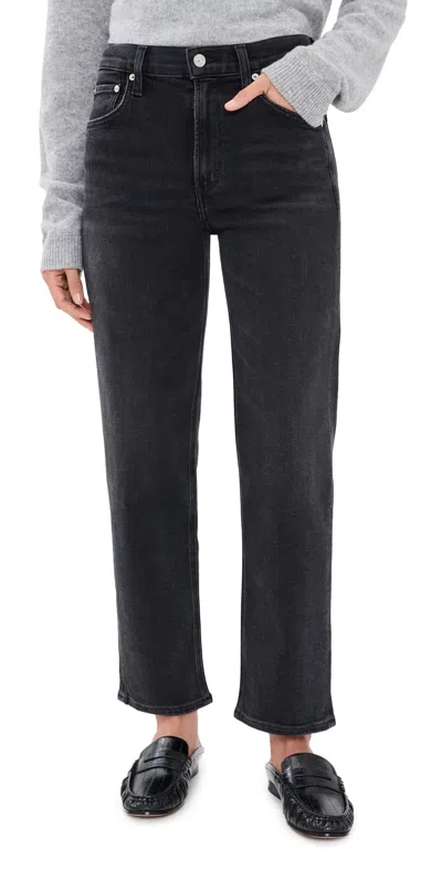 Citizen Of Humanity Palma Straight Jeans Nebulae In Black