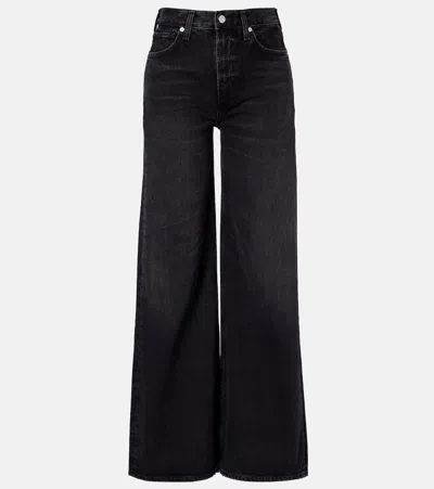 Citizen Of Humanity Paloma High-rise Wide-leg Jeans In Black