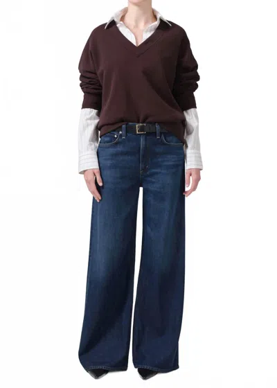 Citizen Of Humanity Paloma Wide Leg Jeans In Agmut In Blue