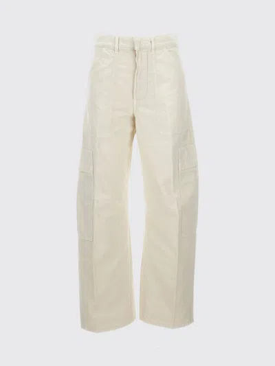 Citizen Of Humanity Citizens Of Humanity Relaxed Fit Beige Cargo Jeans In White