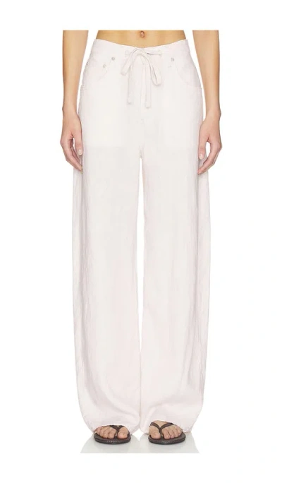 Citizen Of Humanity Petite Brynn Drawstring Trouser Pants In White