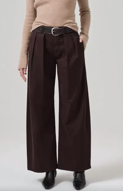 Citizen Of Humanity Petra Pleated Trouser In Clove In Burgundy