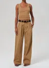 Citizen Of Humanity Petra Pleated Trouser In Nano In Brown