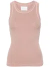 Citizen Of Humanity Ribbed Texture Tank Top In Pink
