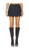 Citizen Of Humanity Pleated Mini Skirt In Juno In Black