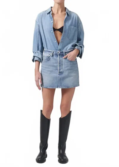 Citizen Of Humanity Citizens Of Humanity Ramona Denim Miniskirt In Fiesta