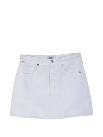 Citizen Of Humanity Ramona Mini Skirt In White