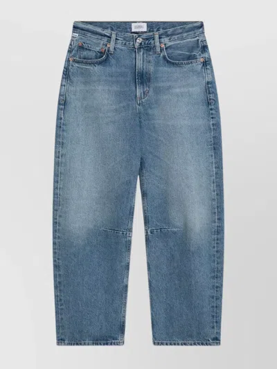 CITIZEN OF HUMANITY REGENERATED DENIM WASHED JEANS WITH BELT LOOPS