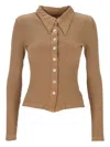 Citizen Of Humanity Ribbed Collared Sweater In Brown