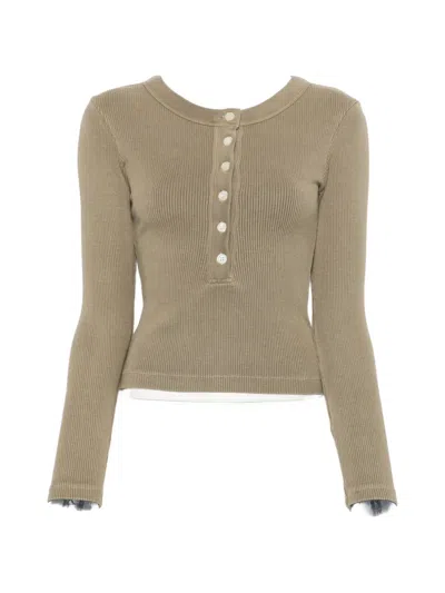 Citizen Of Humanity Ribbed-knit Top In Brown