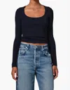 Citizen Of Humanity Rumi Scoop Neck T-shirt In Navy In Blue
