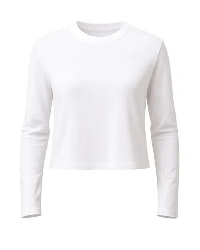 Citizen Of Humanity Sabine Cropped Long Sleeve In White