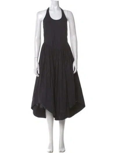 Pre-owned Citizen Of Humanity Scoop Neck Midi Length Dress In Gray