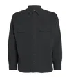 Citizen Of Humanity Mens Grey Green Shigoto Patch-pocket Cotton Blend Shirt In Black