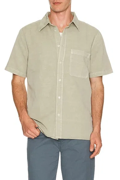 Citizen Of Humanity Short Sleeve Pocket Cairo Shirt In Green
