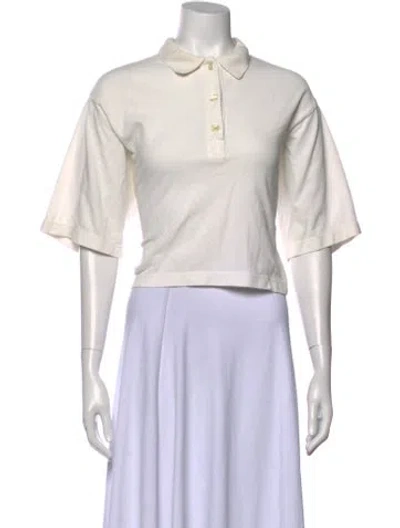 Pre-owned Citizen Of Humanity Short Sleeve Polo In Neutral