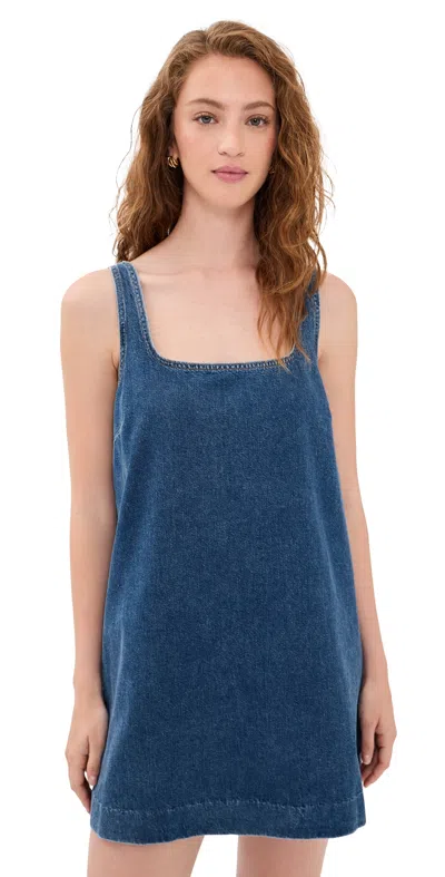 Citizen Of Humanity Citizens Of Humanity Silvana Sleeveless Denim Shift Minidress In Blue