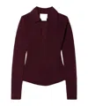 Citizen Of Humanity Citizens Of Humanity Simone Wool Cashmere Polo Sweater In Burgundy
