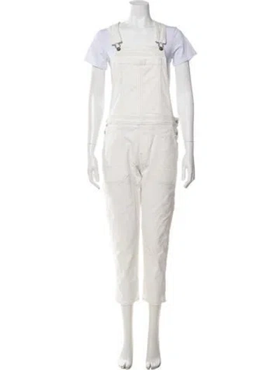 Pre-owned Citizen Of Humanity Square Neckline Jumpsuit In Neutral