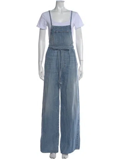 Pre-owned Citizen Of Humanity Square Neckline Overalls In Blue