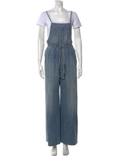 Pre-owned Citizen Of Humanity Square Neckline Overalls In Blue