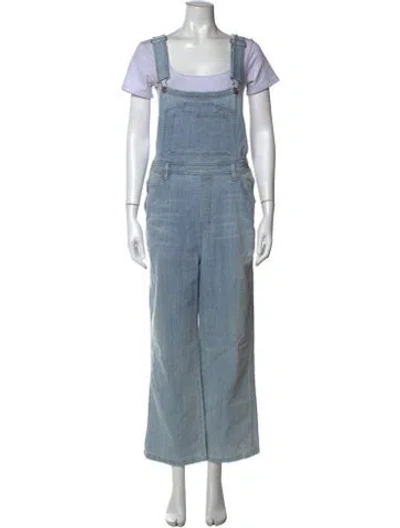 Pre-owned Citizen Of Humanity Square Neckline Overalls In Blue
