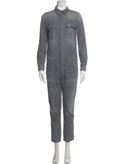Pre-owned Citizen Of Humanity Striped Jumpsuit In Blue