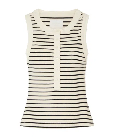 Citizen Of Humanity Citizens Of Humanity Caralyn Stripe Cotton Blend Tank In Neutral