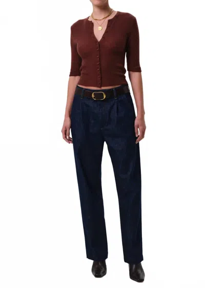Citizen Of Humanity Citizens Of Humanity Cotton Boy Henley Top In Brown