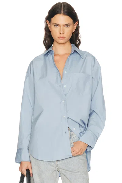 Citizen Of Humanity Thea Boyfriend Shirt In French Blue