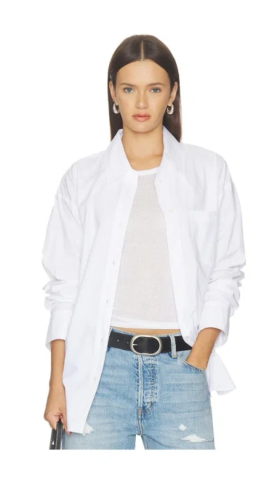 Citizen Of Humanity Thea Boyfriend Shirt In White