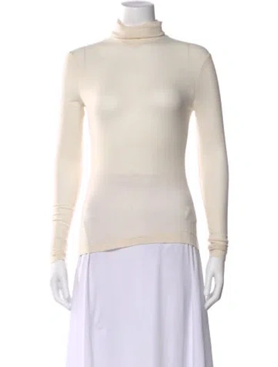 Pre-owned Citizen Of Humanity Turtleneck Long Sleeve Top In Neutral