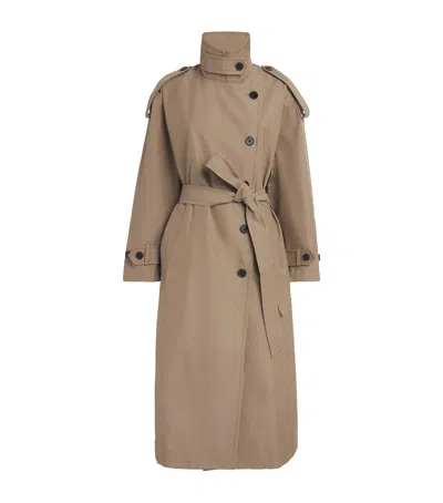 Citizen Of Humanity Twill Favi Trench Coat In Brown