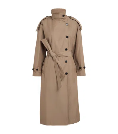 Citizen Of Humanity Twill Favi Trench Coat In Brown