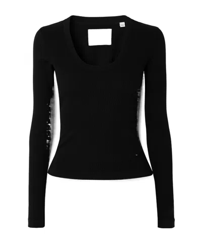 Citizen Of Humanity U-neck T-shirt In Black