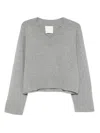 Citizen Of Humanity V-neck Wool Sweater In Gray