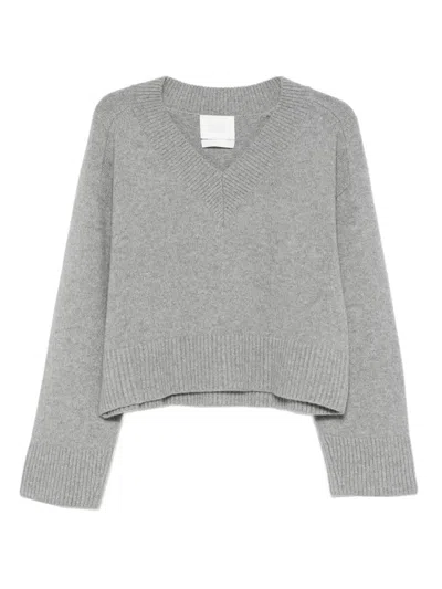 Citizen Of Humanity V-neck Wool Sweater In Gray
