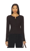 Citizen Of Humanity Varra Henley In Chocolate