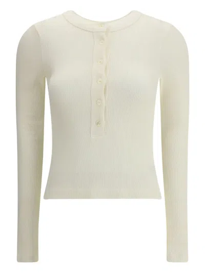 Citizen Of Humanity X Bloom Farm Exclusive Varra Cotton Henley Shirt In White